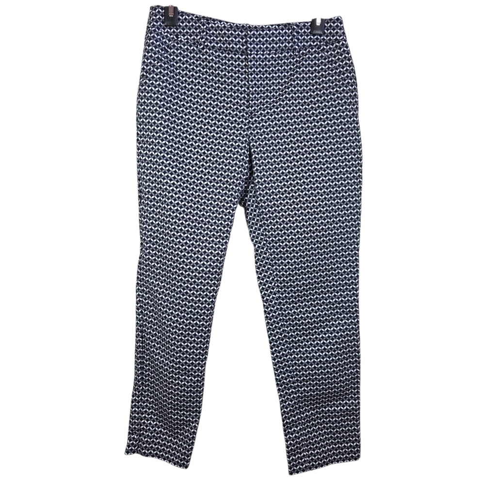 Merona Strtech Black and White Geometric Pants Size 6